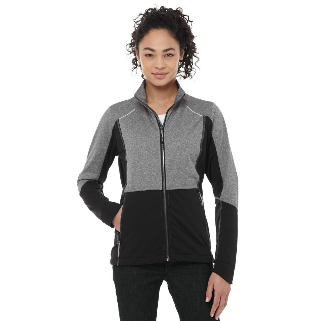 Elevate Women's Heather Dark Charcoal Verdi Hybrid Softshell Jacket