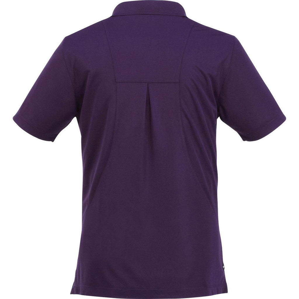 Elevate Women's Dark Plum Albula Short Sleeve Polo