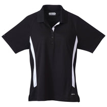 Elevate Women's Black/White Mitica Short Sleeve Polo
