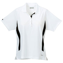 Elevate Women's White/Black Mitica Short Sleeve Polo