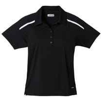 Elevate Women's Black/White Nyos Short Sleeve Polo