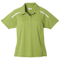 Elevate Women's Dark Citron Green/White Nyos Short Sleeve Polo