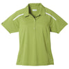 Elevate Women's Dark Citron Green/White Nyos Short Sleeve Polo
