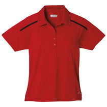 Elevate Women's Vintage Red/Black Nyos Short Sleeve Polo