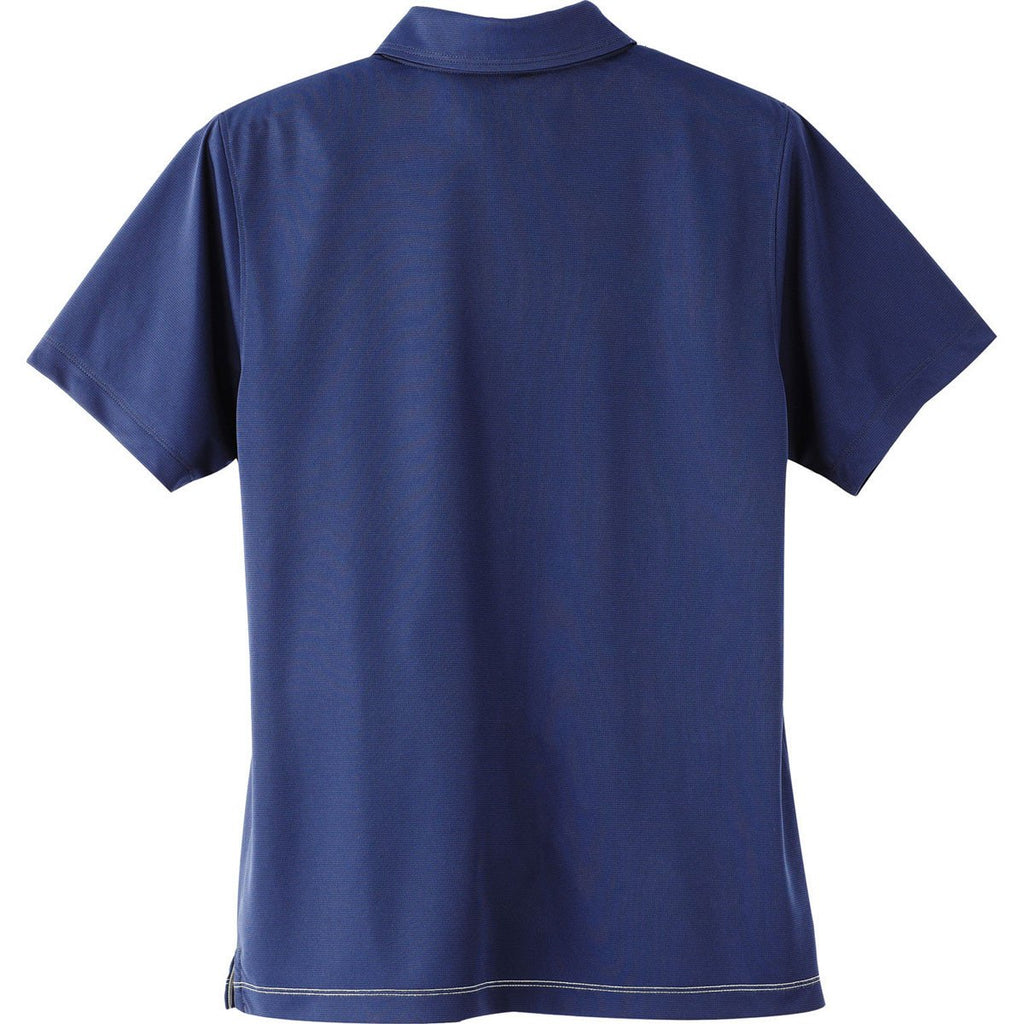 Elevate Women's Vintage Navy Dunlay Short Sleeve Polo