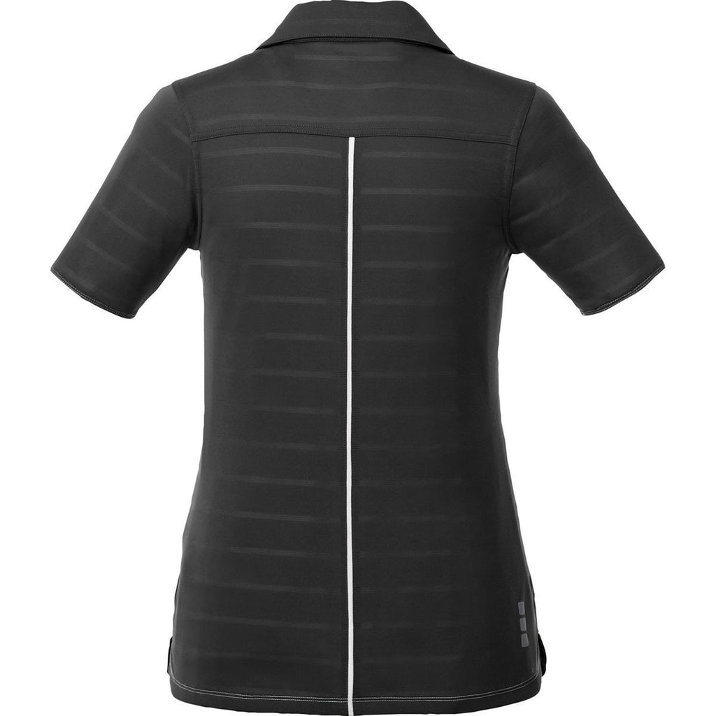 Elevate Women's Black Prescott Short Sleeve Polo