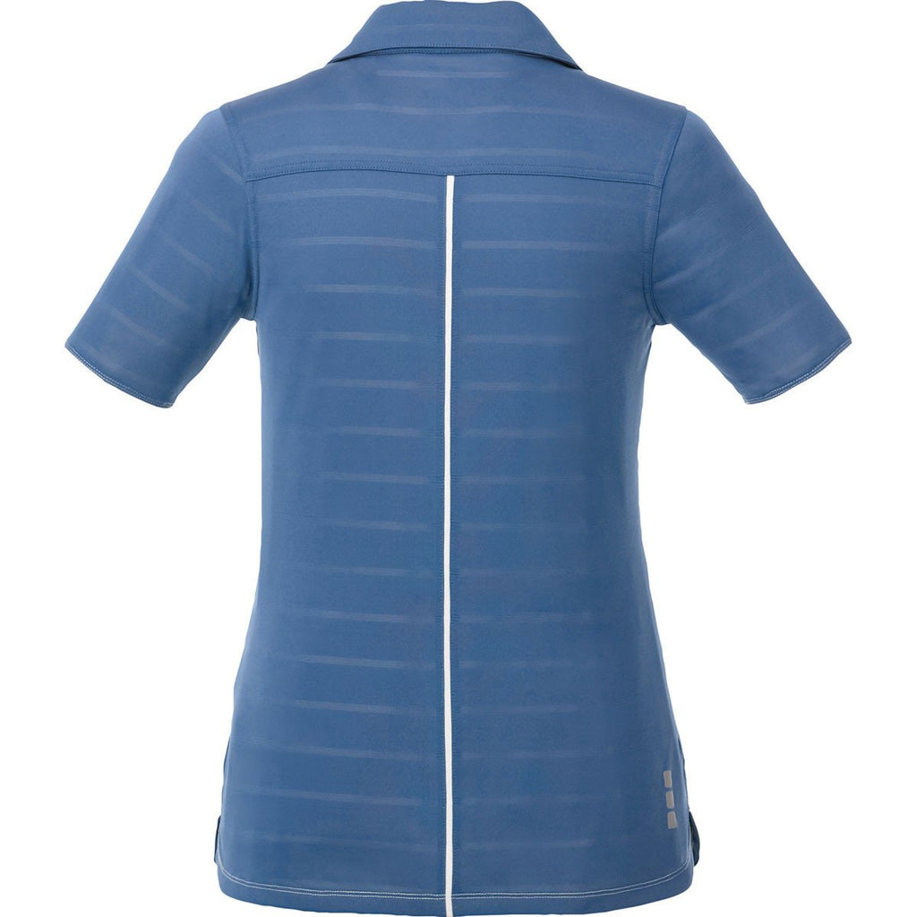 Elevate Women's Denim Blue Prescott Short Sleeve Polo