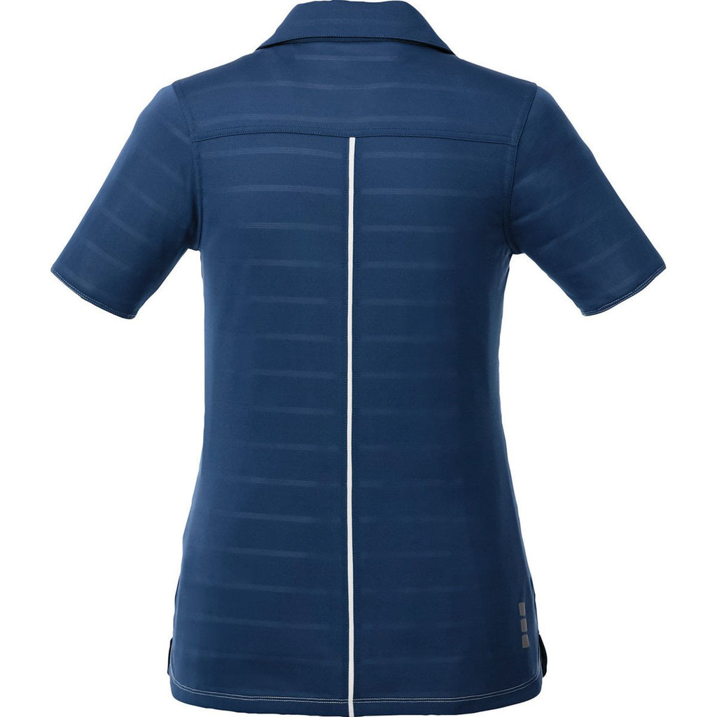 Elevate Women's Navy Prescott Short Sleeve Polo