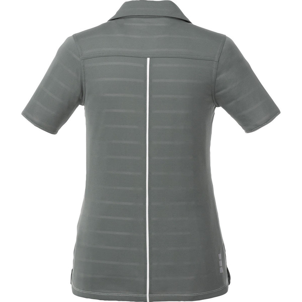 Elevate Women's Steel Grey Prescott Short Sleeve Polo