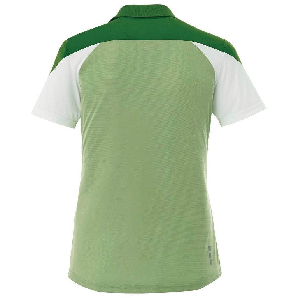 Elevate Women's Green Tea/Juniper/White Vesta Short Sleeve Polo