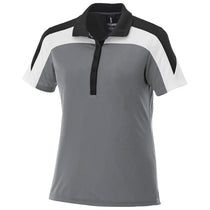 Elevate Women's Steel Grey/Black/White Vesta Short Sleeve Polo