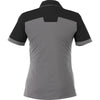 Elevate Women's Black/Steel Grey Mack Short Sleeve Polo