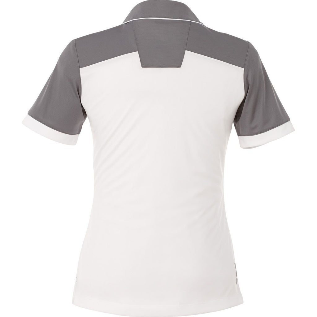 Elevate Women's Steel Grey/White Mack Short Sleeve Polo