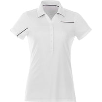 Elevate Women's White/Steel Grey Wilcox Short Sleeve Polo