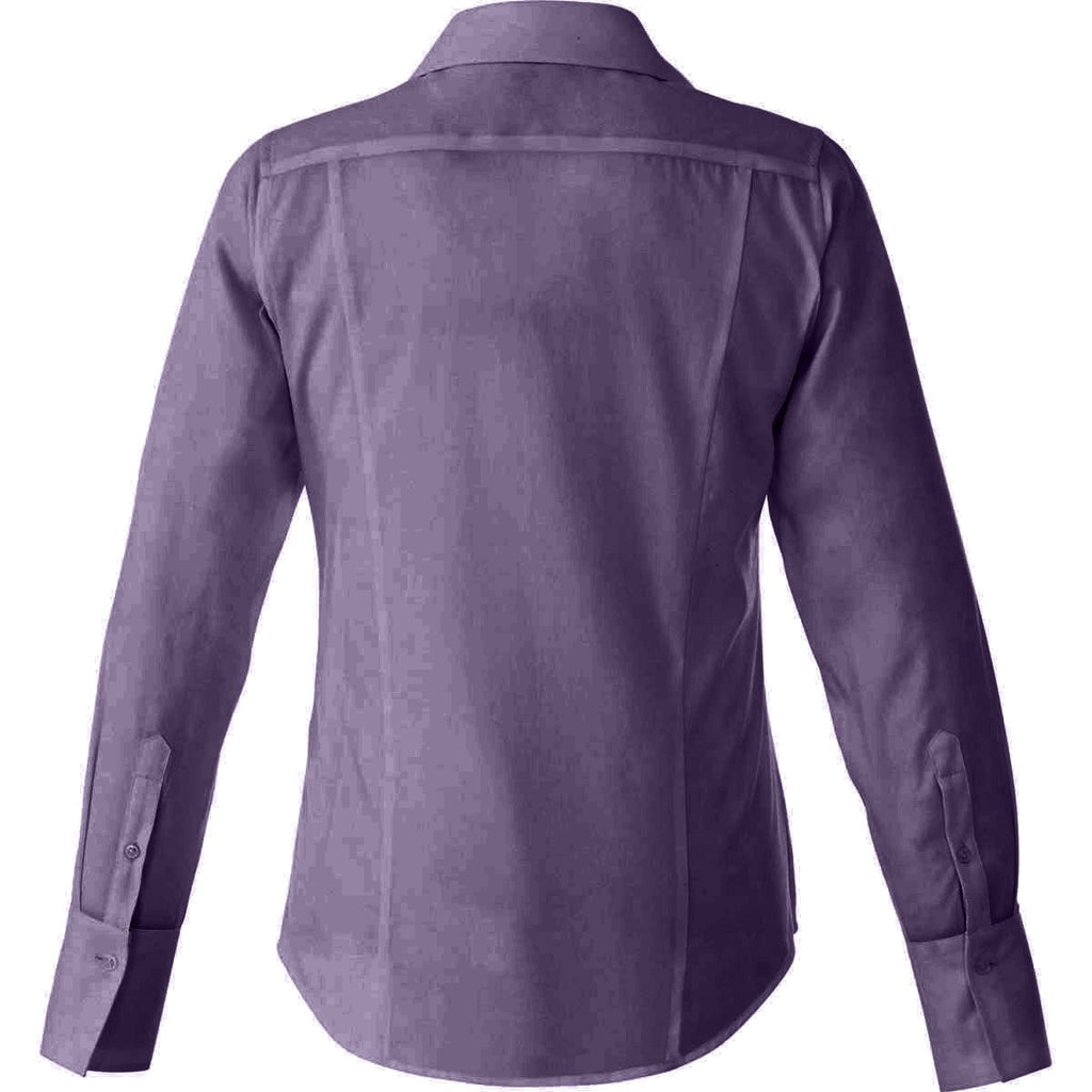Elevate Women's Dark Plum Cromwell Long Sleeve Shirt