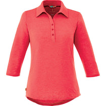 Elevate Women's Team Red Heather Tipton Short Sleeve Polo