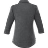 Elevate Women's Heather Dark Charcoal Tipton 3/4 Sleeve Polo