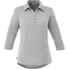 Elevate Women's Heather Grey Tipton 3/4 Sleeve Polo