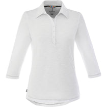 Elevate Women's White Tipton 3/4 Sleeve Polo
