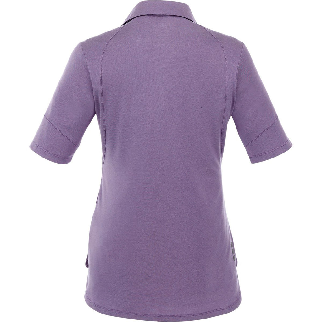 Elevate Women's Dark Plum Torres Short Sleeve Polo
