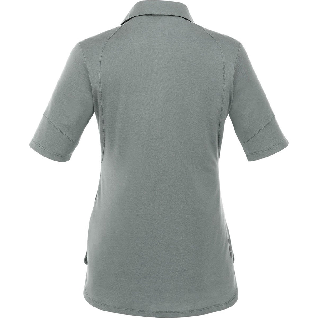 Elevate Women's Steel Grey Torres Short Sleeve Polo