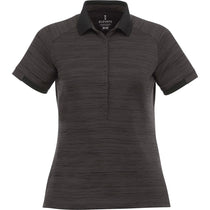 Elevate Women's Black Smoke Heather/Black Emory Short Sleeve Polo