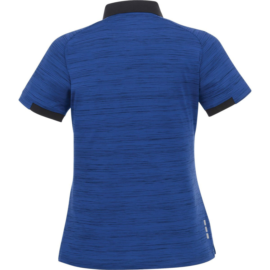 Elevate Women's Metro Blue Heather/Metro Blue Emory Short Sleeve Polo