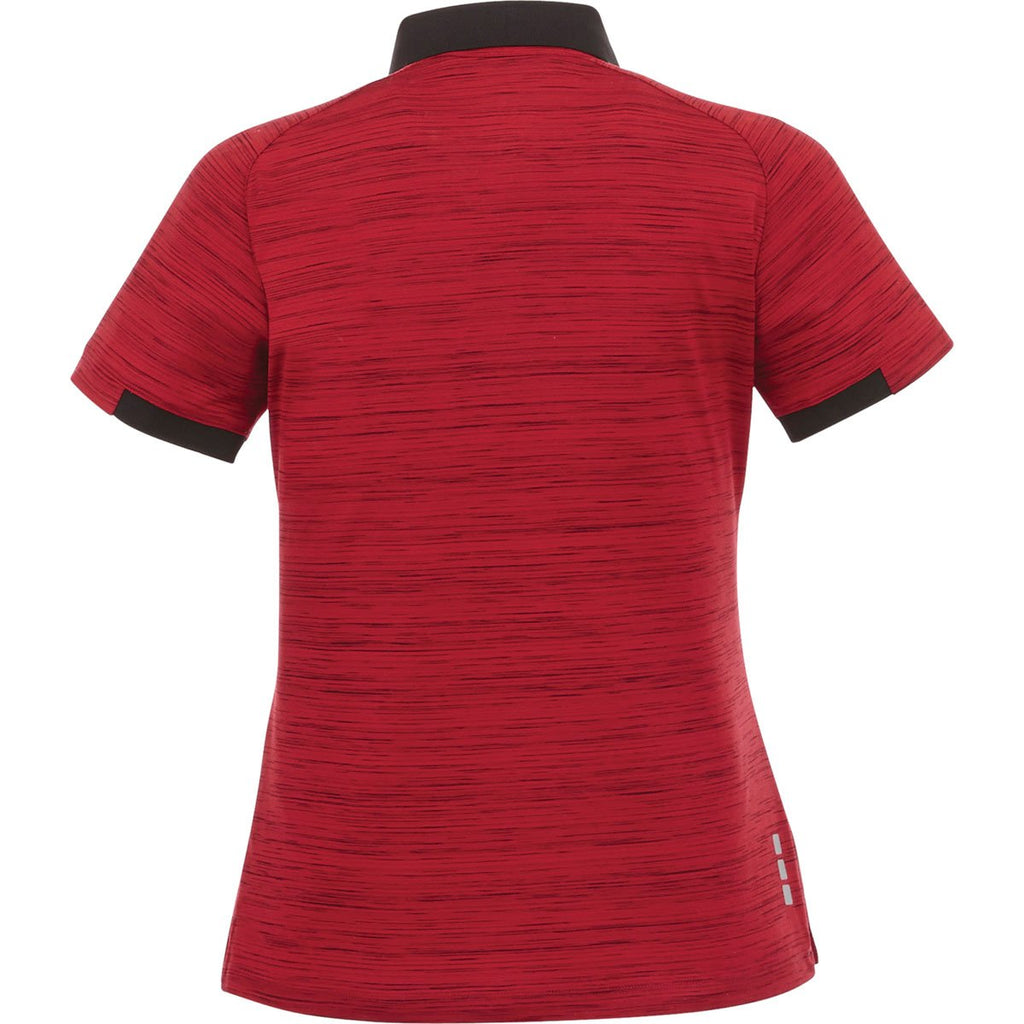 Elevate Women's Vintage Red Heather/Vintage Red Emory Short Sleeve Polo