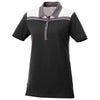 Elevate Women's Black/Steel Grey/White Gydan Short Sleeve Polo