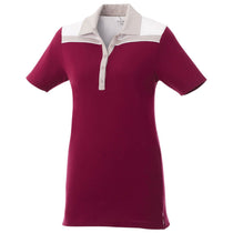 Elevate Women's Maroon/Fossil/White Gydan Short Sleeve Polo