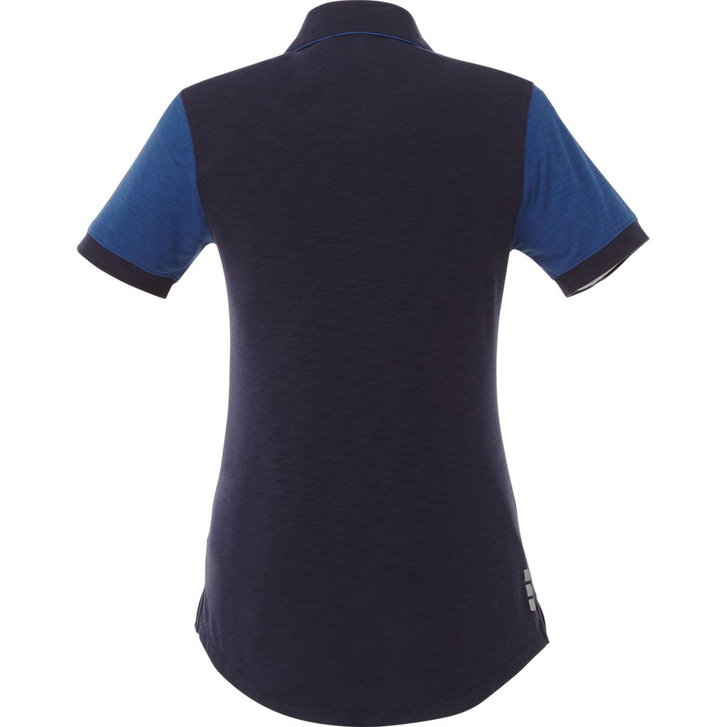 Elevate Women's Metro Blue/Vintage Navy Laramie Short Sleeve Polo