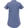 Elevate Women's Steel Blue Heather Concord Short Sleeve Polo