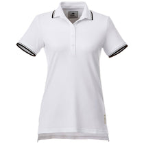 Roots73 Women's White/Black Limestone Short Sleeve Polo