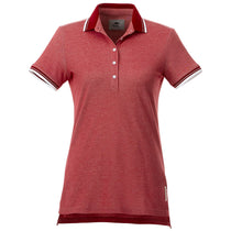 Roots73 Women's Dark Red/White Limestone Short Sleeve Polo