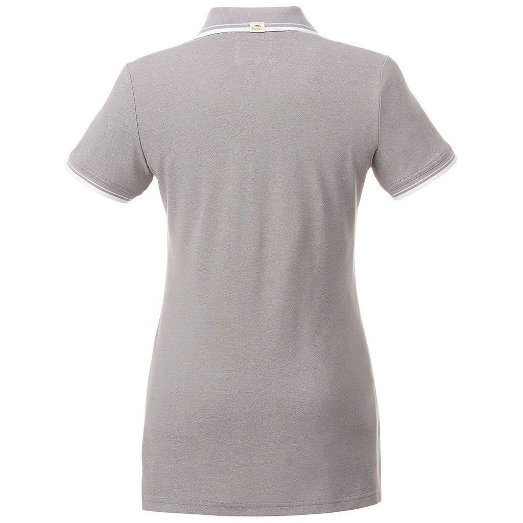 Roots73 Women's Quarry/White Limestone Short Sleeve Polo