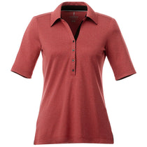 Elevate Women's Vintage Red Heather Skara Short Sleeve Polo