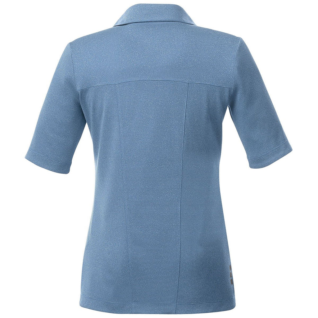 Elevate Women's Metro Blue Heather Skara Short Sleeve Polo