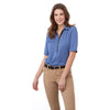 Elevate Women's Metro Blue Heather Skara Short Sleeve Polo