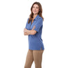 Elevate Women's Metro Blue Heather Skara Short Sleeve Polo