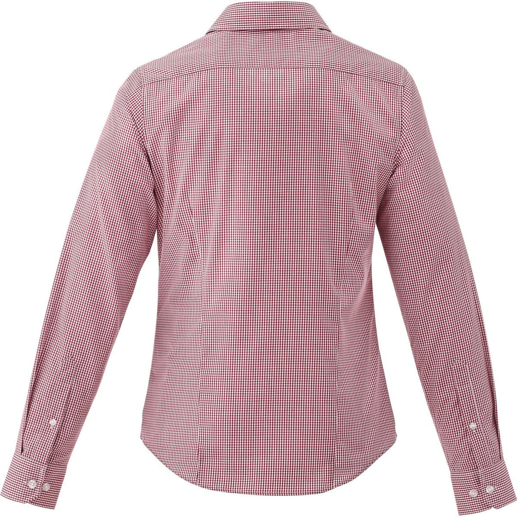 Elevate Women's Maroon Quinlan Long Sleeve Shirt