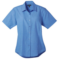 Elevate Women's Blue Lambert Oxford Short Sleeve Shirt