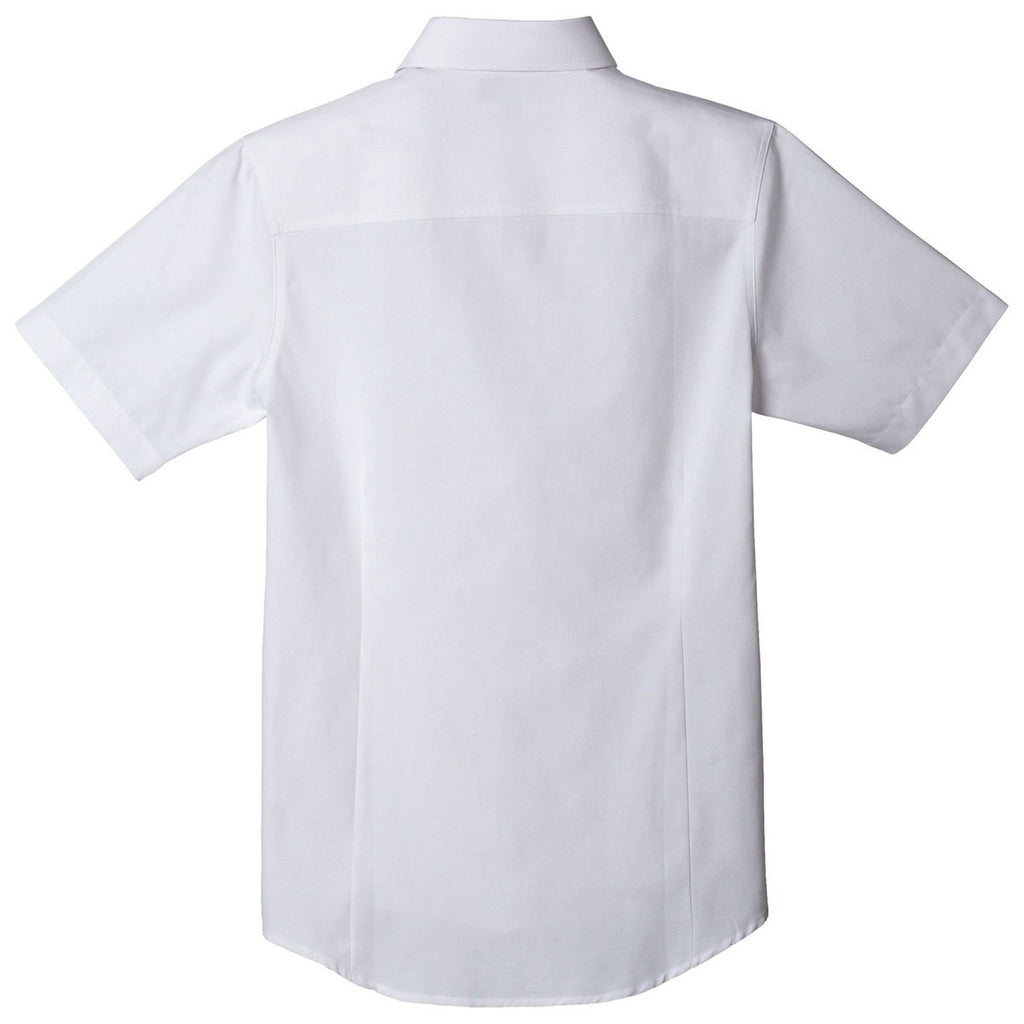 Elevate Women's White Lambert Oxford Short Sleeve Shirt