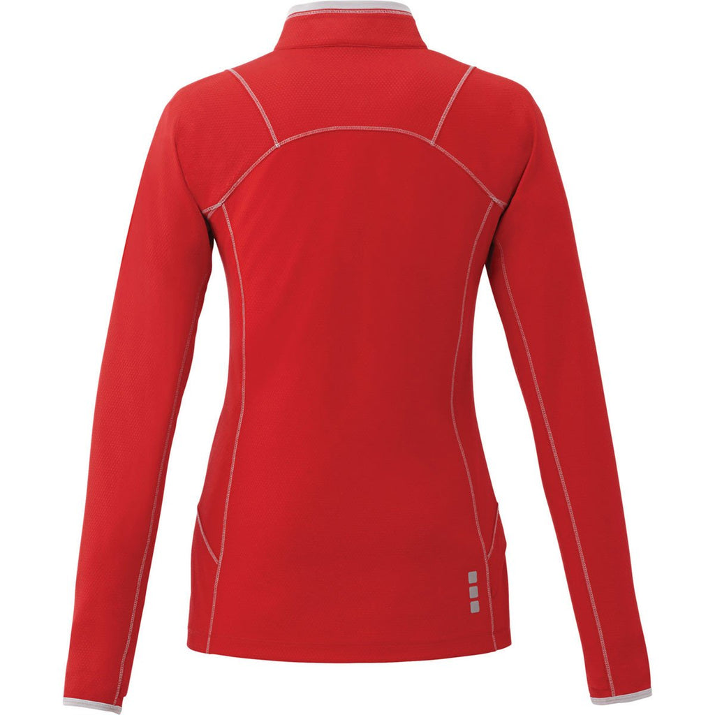 Elevate Women's Team Red Knew Knit Half Zip