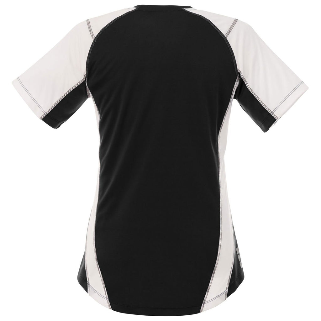Elevate Women's Black/White Taku Short Sleeve Tech Tee