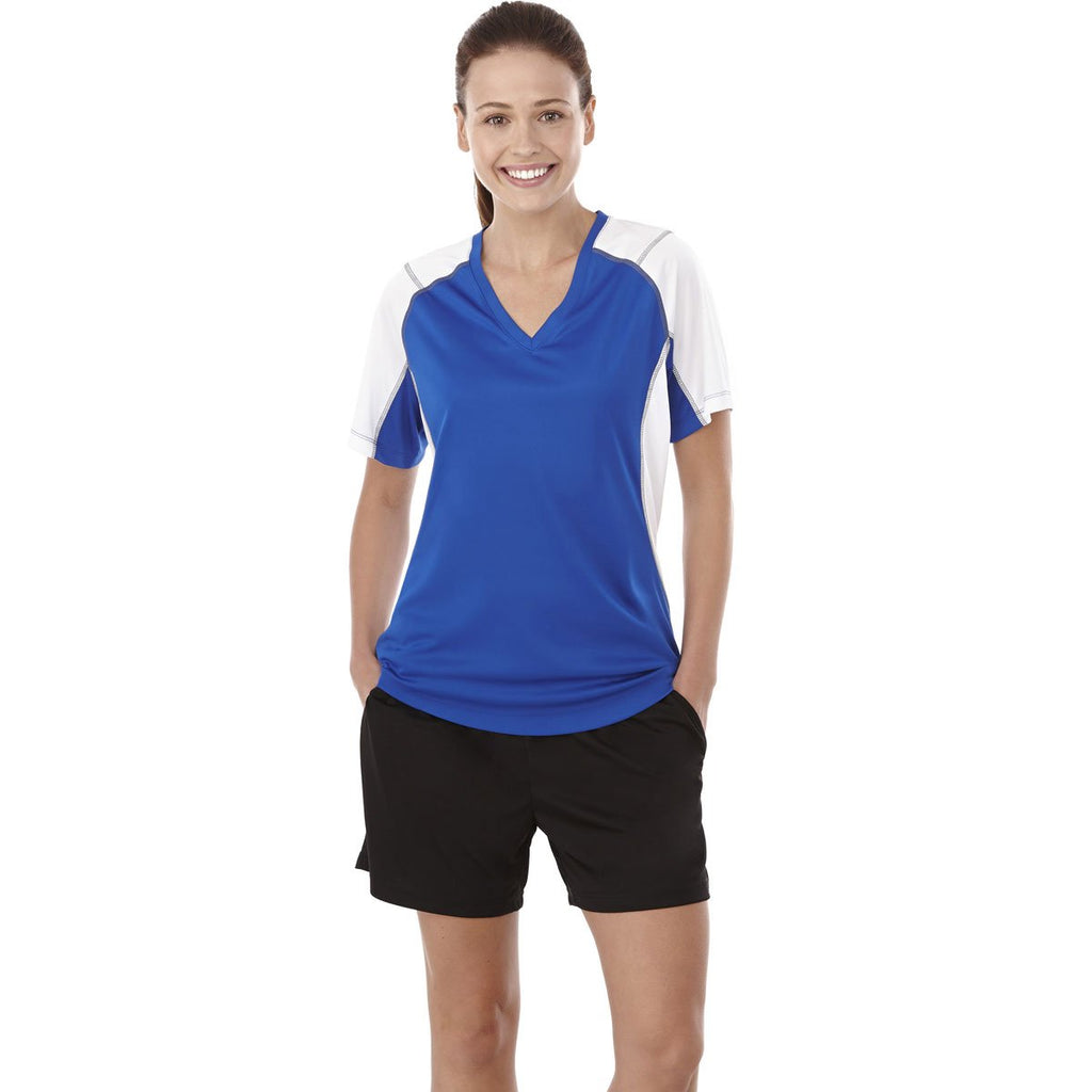 Elevate Women's New Royal/White Taku Short Sleeve Tech Tee