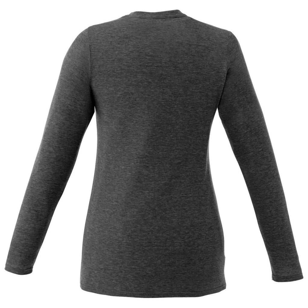 Elevate Women's Heather Dark Charcoal Holt Long Sleeve Tee