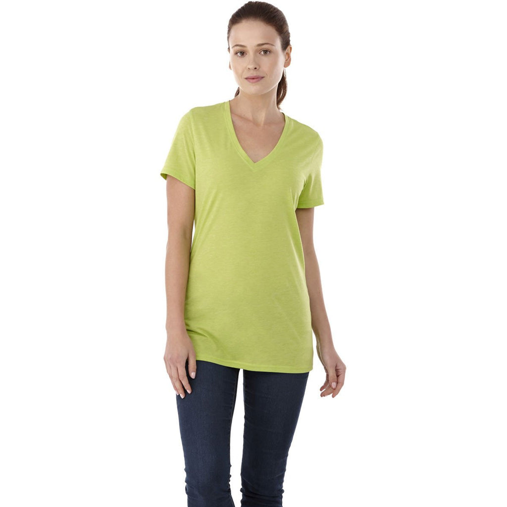 Elevate Women's Apple Heather Sarek V-Neck Short Sleeve Tee