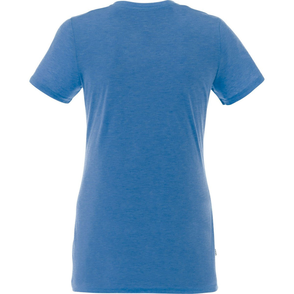 Elevate Women's Olympic Blue Heather Sarek V-Neck Short Sleeve Tee