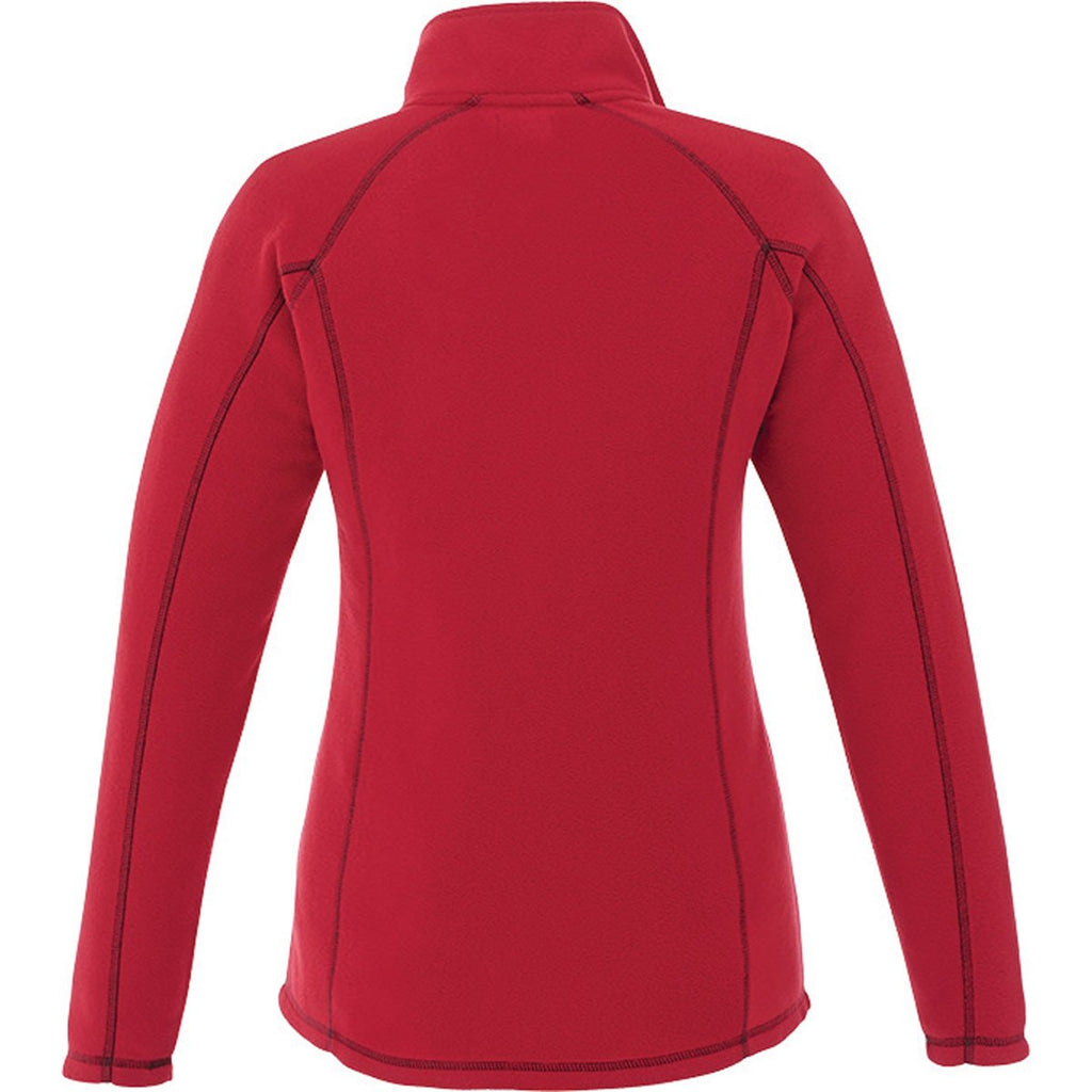 Elevate Women's Team Red Bowlen Polyfleece Quarter Zip