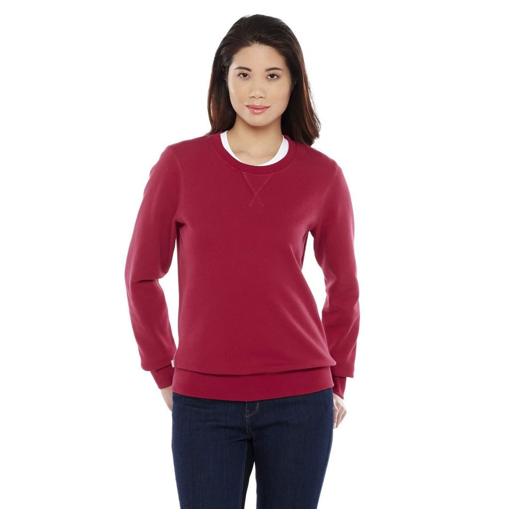 Elevate Women's Vintage Red Garris Fleece Crew